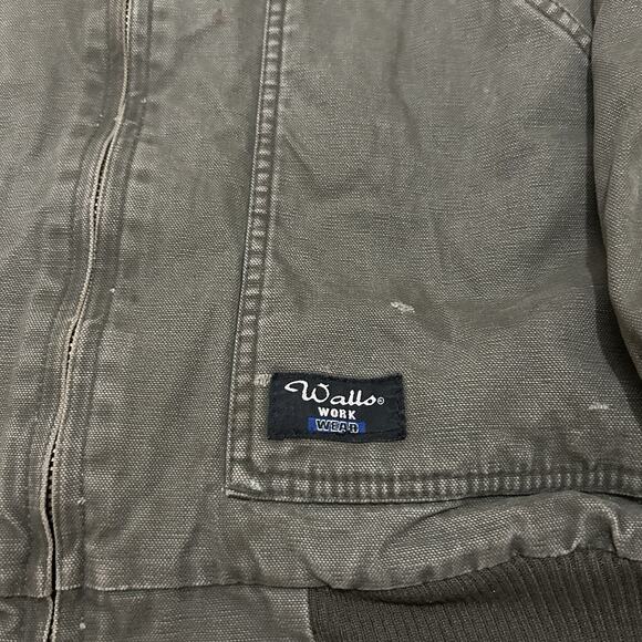 Walls Workwear Hooded Canvas Jacket Size 2XL Distressed Green - Picture 3 of 13